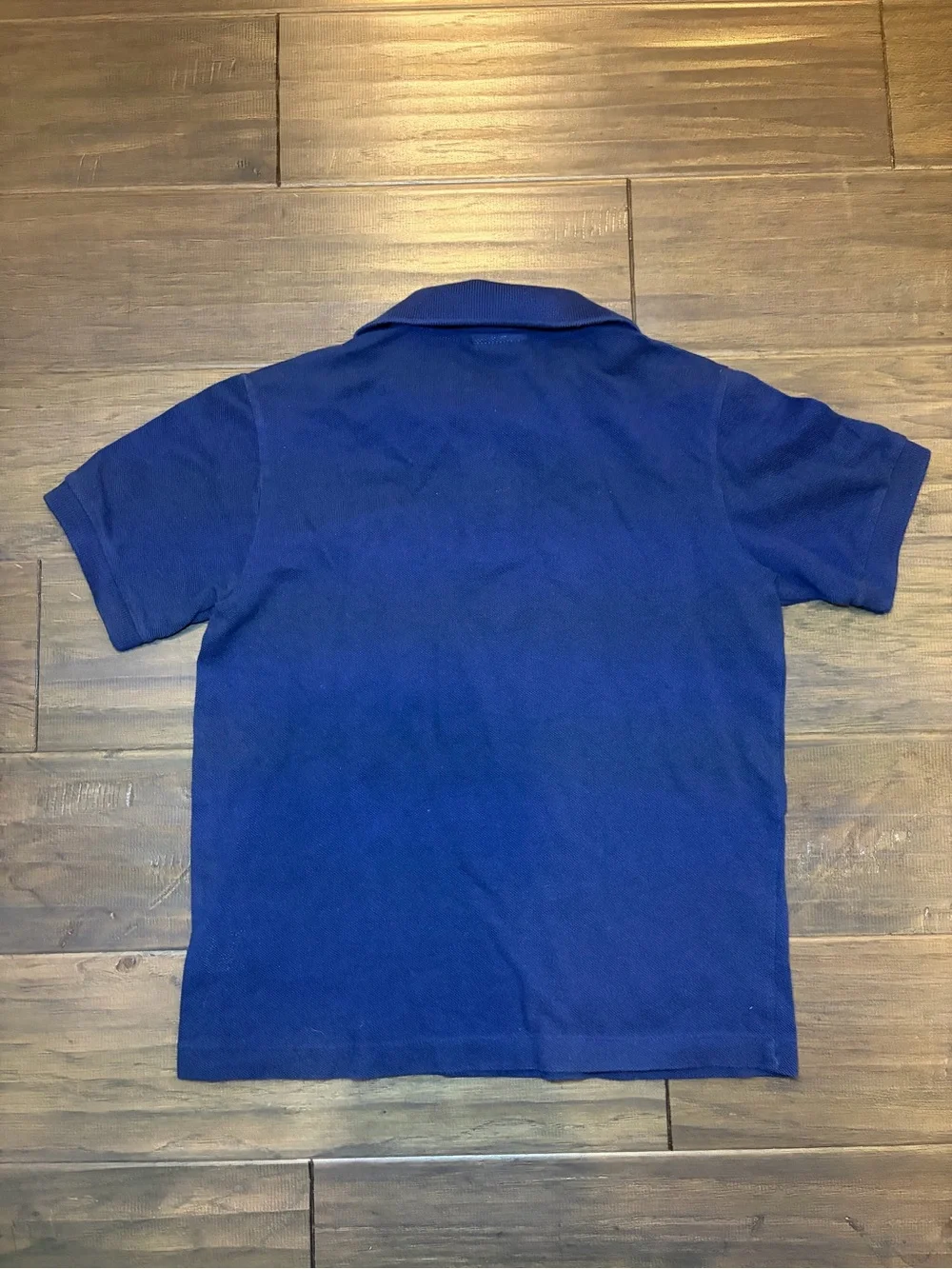 Kids Lacoste Navy Short Sleeve Polo. with Green Crocodile Emblem. Size 10